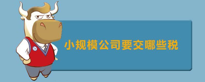 小规模公司要交哪些税