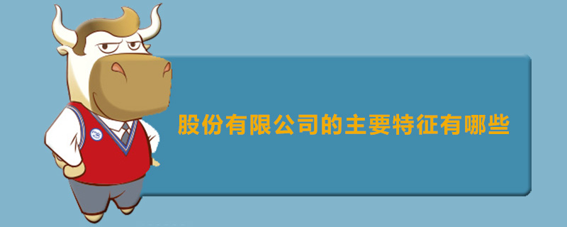 股份有限公司的主要特征有哪些